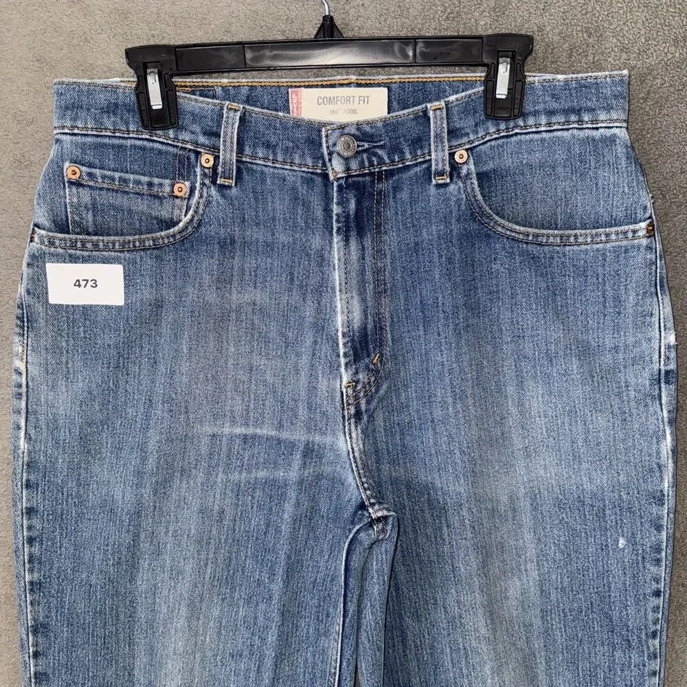 Lot of 2 Mens Jeans Levis 560 Comfort Fit Tommy Hilfiger Relaxed 34x30 Blue